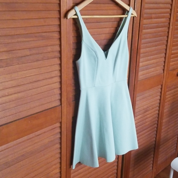 aqua skater dress